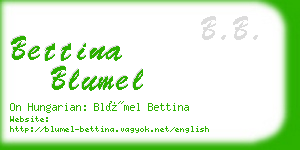 bettina blumel business card